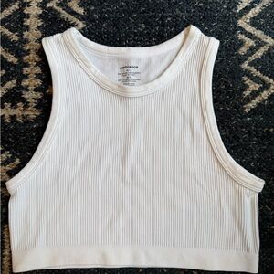 Ambiance Ivory Ribbed Bra Top